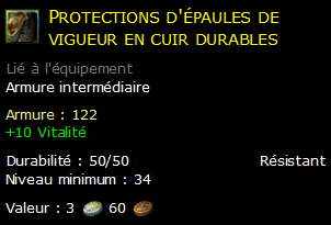 Protections d'épaules de vigueur en cuir durables