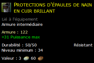 Protections d'épaules de nain en cuir brillant