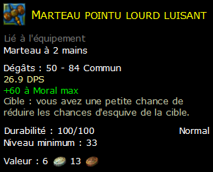 Marteau pointu lourd luisant