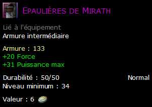 Epaulières de Mirath
