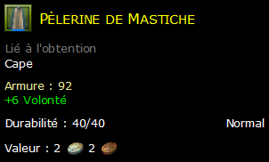 Pèlerine de Mastiche