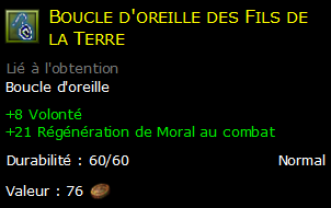 Boucle d'oreille des Fils de la Terre