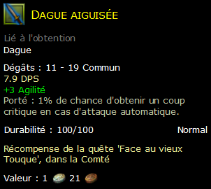 Dague aiguisée