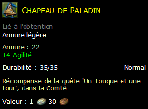 Chapeau de Paladin