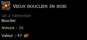 Vieux bouclier en bois