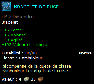 Bracelet de ruse