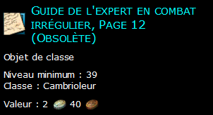 Guide de l'expert en combat irrégulier, Page 12 (Obsolète)