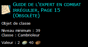 Guide de l'expert en combat irrégulier, Page 15 (Obsolète)