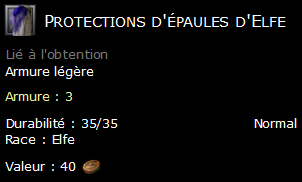 Protections d'épaules d'Elfe