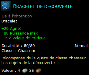 Bracelet de découverte