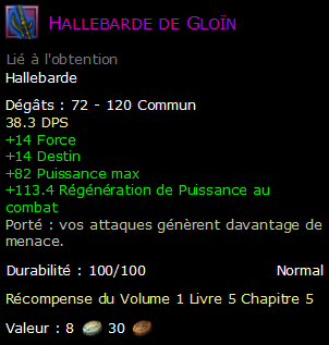 Hallebarde de Gloïn