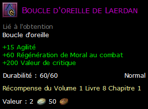 Boucle d'oreille de Laerdan