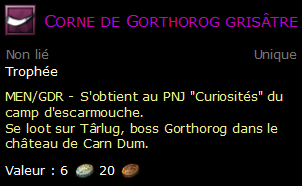 Corne de Gorthorog grisâtre