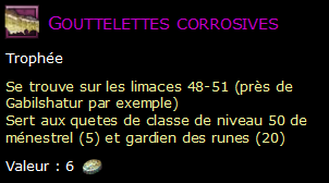 Gouttelettes corrosives