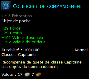 Colifichet de commandement