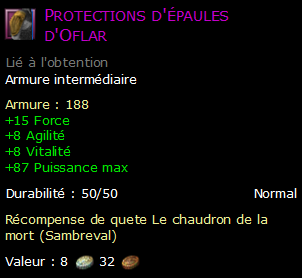 Protections d'épaules d'Oflar