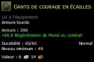 Gants de courage en écailles