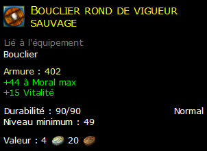 Bouclier rond de vigueur sauvage