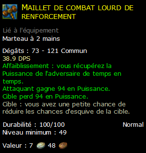 Maillet de combat lourd de renforcement