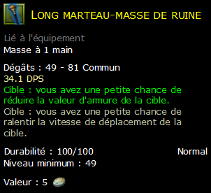 Long marteau-masse de ruine