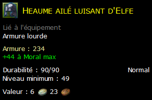 Heaume ailé luisant d'Elfe