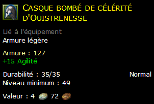 Casque bombé de célérité d'Ouistrenesse