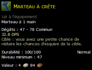 Marteau à crête