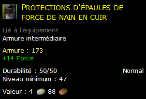 Protections d'épaules de force de nain en cuir