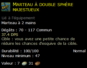 Marteau à double sphère majestueux