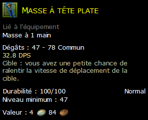 Masse à tête plate