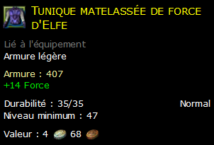 Tunique matelassée de force d'Elfe