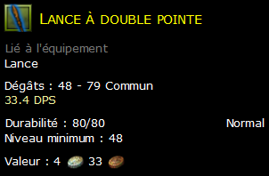 Lance à double pointe