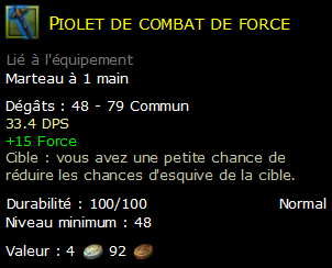 Piolet de combat de force