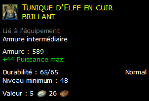 Tunique d'Elfe en cuir brillant