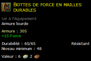 Bottes de force en mailles durables