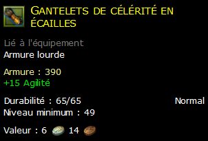 Gantelets de célérité en écailles