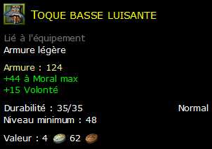 Toque basse luisante