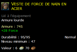 Veste de force de nain en acier