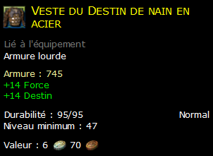 Veste du Destin de nain en acier