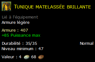 Tunique matelassée brillante