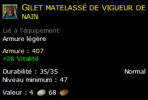 Gilet matelassé de vigueur de nain