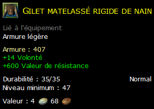 Gilet matelassé rigide de nain