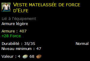 Veste matelassée de force d'Elfe