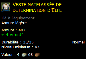 Veste matelassée de détermination d'Elfe