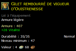 Gilet rembourré de vigueur d'Ouistrenesse