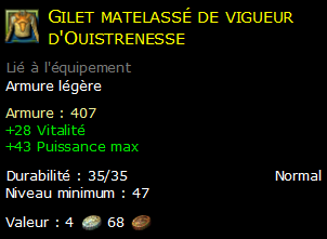 Gilet matelassé de vigueur d'Ouistrenesse