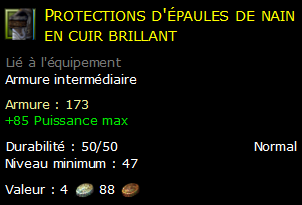 Protections d'épaules de nain en cuir brillant