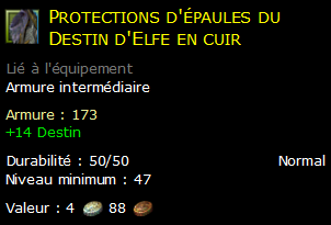 Protections d'épaules du Destin d'Elfe en cuir