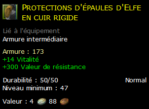 Protections d'épaules d'Elfe en cuir rigide