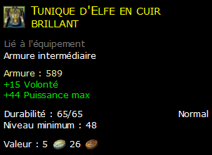 Tunique d'Elfe en cuir brillant